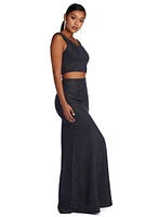 Mariah Glitter Two Piece Dress