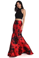 Lena Floral Two Piece Dress