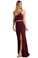 Lottie Formal Lace Two Piece Dress