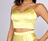 Naomi Satin Two Piece Dress