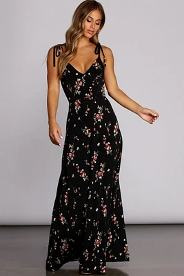 Loving Knit Florals Maxi Dress