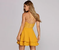 Layered Lace Skater Dress