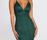 Let It Sparkle Lace Back Mini Dress