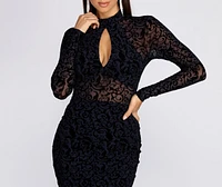 Burnout Babe Flocked Mini Dress