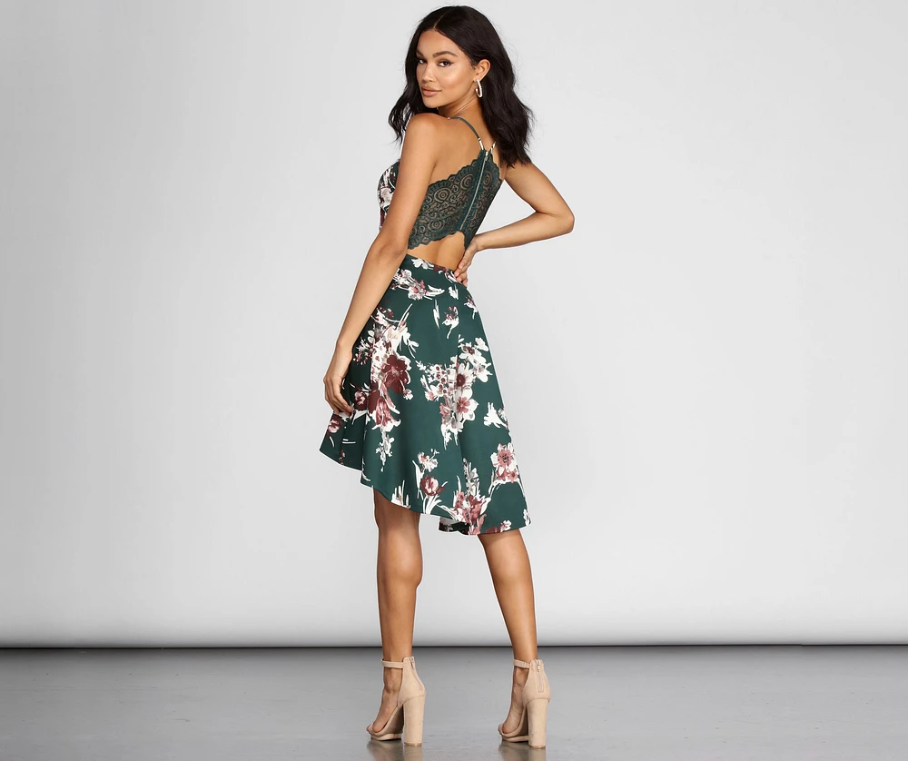 Fond Of Floral Skater Dress