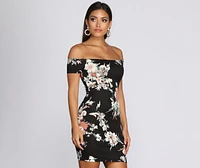 Deep Dive Floral Scuba Dress