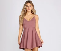 Flared and Flirty Ponte Skater Dress