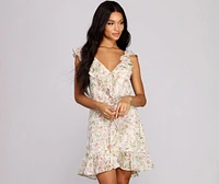 Cutie Chiffon Floral Mini Dress