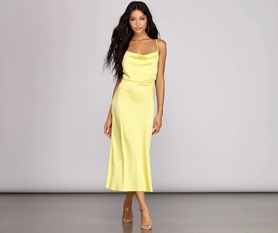 Zest Lace-Up Midi Dress