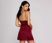 Simply Satin Tie-Waist Dress
