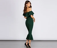 Ready And Ruffled Midi Dress