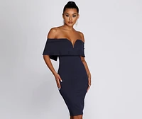 Outfit On Ponte Midi Dress