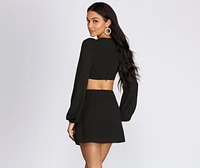 O-Ring Waist Cut Out Mini Dress