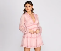 Ready To Ruffle Chiffon Mini Dress