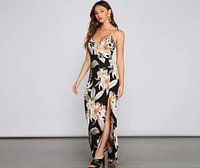 Island Glam Tropical Maxi Dress