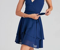 Effortless Vibes Chiffon Skater Dress