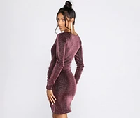 Sparkly Night Glitter Mini Dress