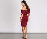 Outfit On Ponte Midi Dress
