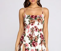 Fab Floral Brushed Knit Maxi Dress