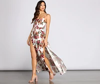 Fab Floral Brushed Knit Maxi Dress