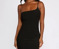 One-Up 'Em Glitter Mini Dress