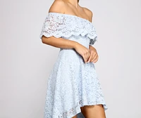 Loving Lace High Low Skater Dress
