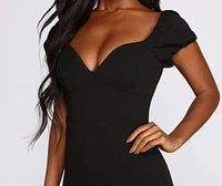 Puff It Up Crepe Mini Dress