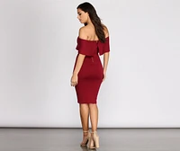 Outfit On Ponte Midi Dress
