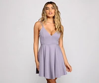 Flared and Flirty Ponte Skater Dress