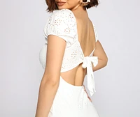 Stylish Moves Eyelet Mini Dress