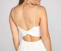 Twirl And Stun Eyelet Skater Dress
