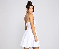 Perfect Impression Sleeveless Skater Dress
