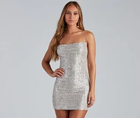 Sparkle All Night Sequin Mini Dress