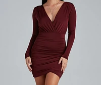 Elevated Basic Ruched Mini Dress