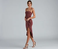 City Chic Ruffled Midi Dress