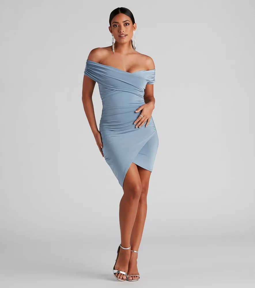 Hire Asymmetrical Wrap Dress, Camilla