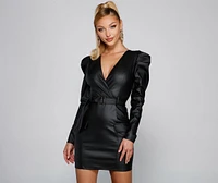 Bring The Drama Faux Leather Bodycon