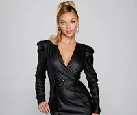 Bring The Drama Faux Leather Bodycon