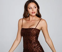 Own The Night Sequin Mini Dress