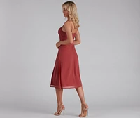 Chic Flowy Chiffon Midi Dress