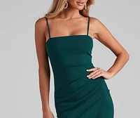 Chic Night Crepe Wrap Mini Dress