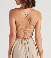 Enchanted Magic Lace Up Skater Dress