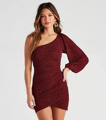 Chic Glam Moment Glitter Knit Mini Dress