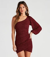 Chic Glam Moment Glitter Knit Mini Dress
