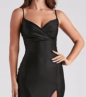 Try To Resist Surplice Midi Dress
