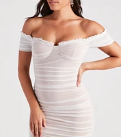Sweet And Sultry Vibes Mesh Midi Dress