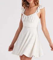 Made You Flirt Lace Skater Dress