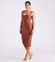 Desirable Shine Tank Midi Dress