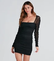 Pearl Up With Me Long Sleeve Mini Dress