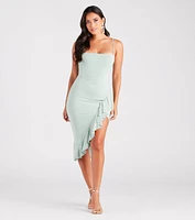 Dreamy Charm Ruffled Midi Dress